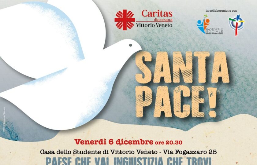 “Santa Pace!”, rassegna di eventi della Caritas diocesana al via in Casa dello Studente