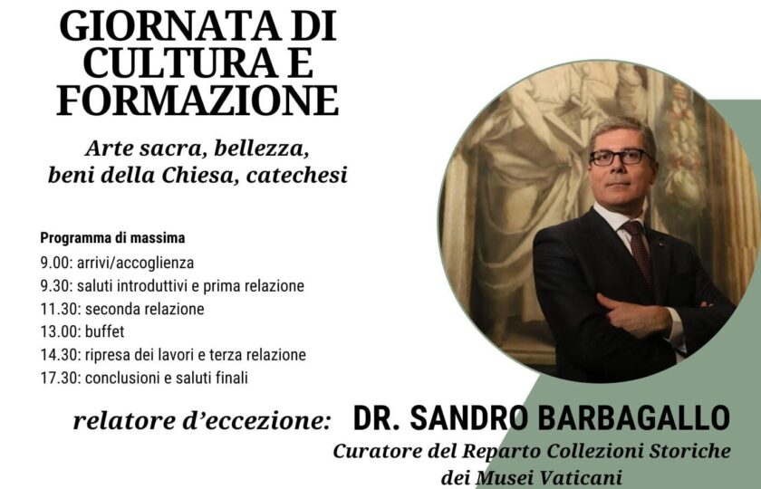 5.04.25 – Giornata di cultura e formazione con dr Sandro Barbagallo, curatore Musei Vaticani