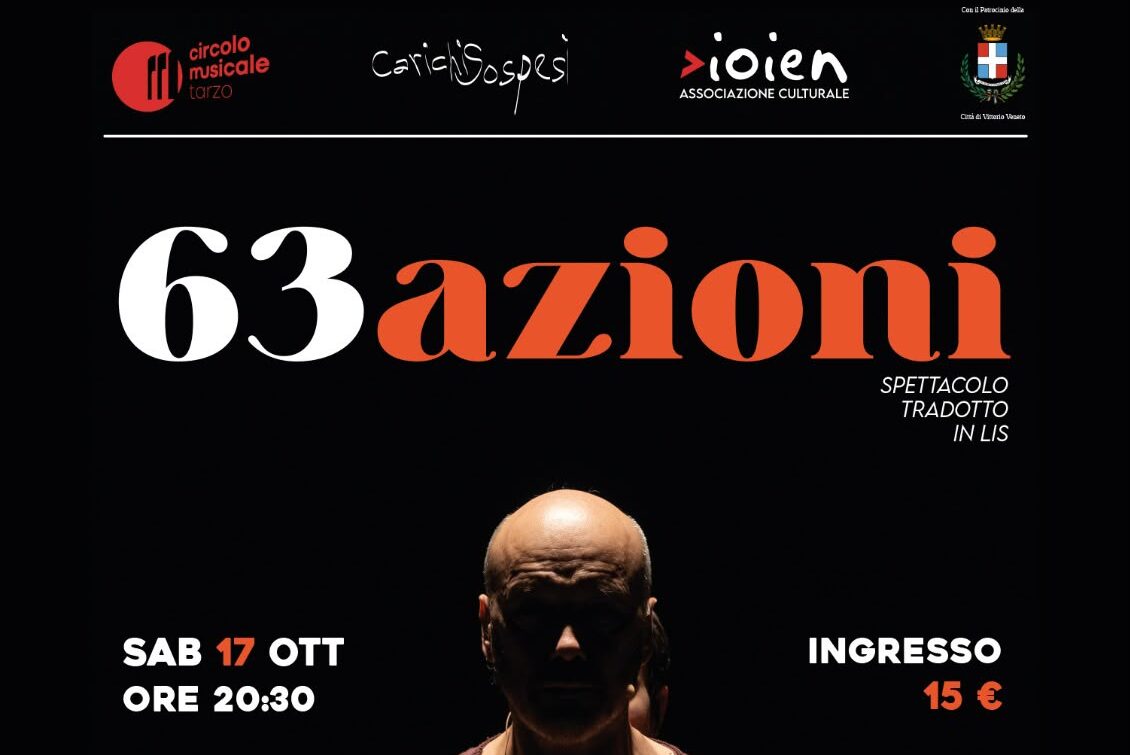 Lo spettacolo “63 Azioni” sabato alla Casa dello Studente